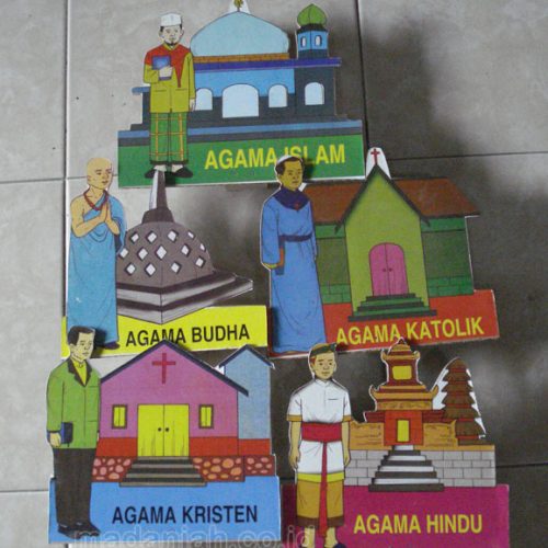 Alat Peraga Edukasi Mainan Berdiri Rumah Adat dan Ibadah