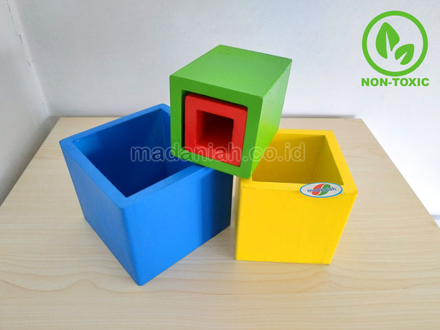 Distributor Alat Peraga Edukatif Kotak Tebal Tipis Besar Kecil Bali