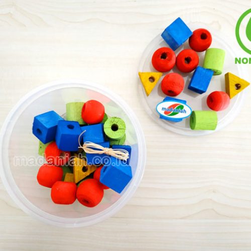Distributor Alat Peraga Edukatif Meronce Geometri Kayu (Toples) Jawa Tengah