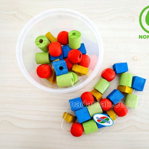 Distributor Alat Peraga Edukatif Meronce Geometri Kayu (Toples) Jawa Timur