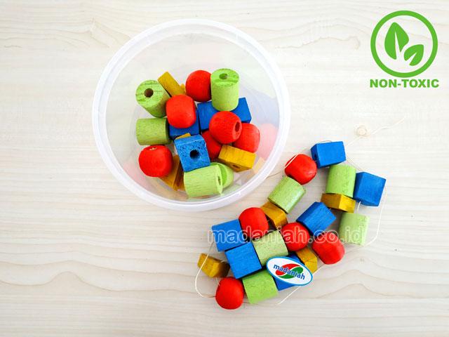 Distributor Alat Peraga Edukatif Meronce Geometri Kayu (Toples) Jawa Timur