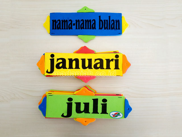 Distributor Alat Peraga Edukatif Nama Bulan Spon Riau