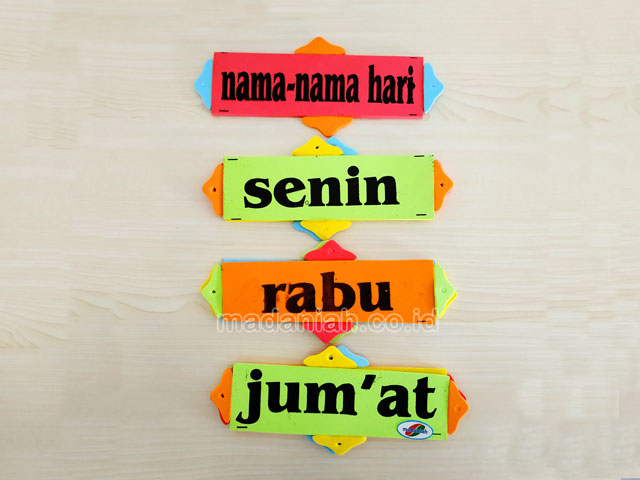 Distributor Alat Peraga Edukatif Nama Hari Spon Sumatera Barat