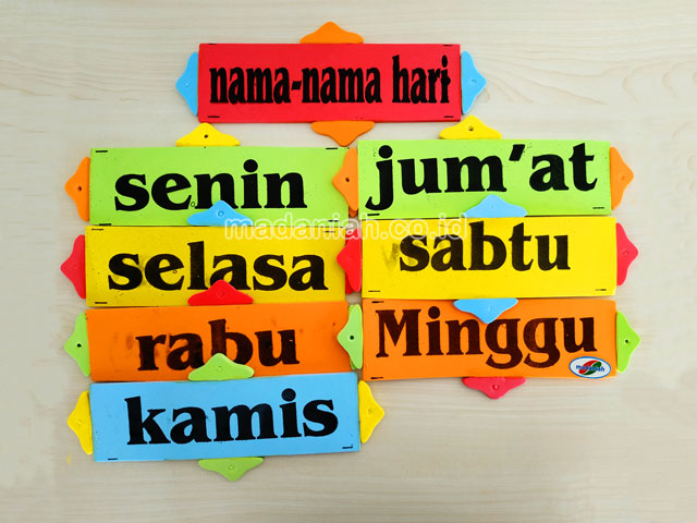 Distributor Alat Peraga Edukatif Nama Hari Spon Jawa Barat