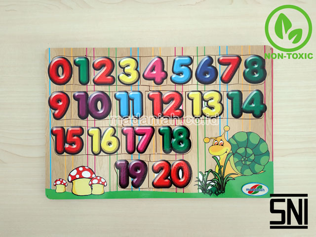 Distributor Alat Peraga Edukatif Puzzle Angka stiker 1-20 Kalimantan Barat