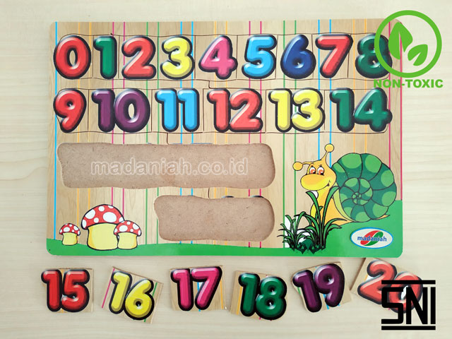 Distributor Alat Peraga Edukatif Puzzle Angka stiker 1-20 Kalimantan Tengah