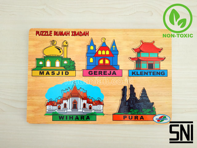 Distributor Alat Peraga Edukatif Puzzle Tempat Ibadah Stiker Sulawesi Barat
