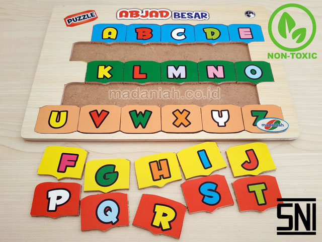 Distributor Puzzle Kayu Abjad Besar Stiker Jakarta