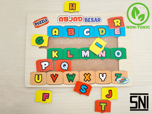 Distributor Puzzle Kayu Abjad Besar Stiker Jawa Timur