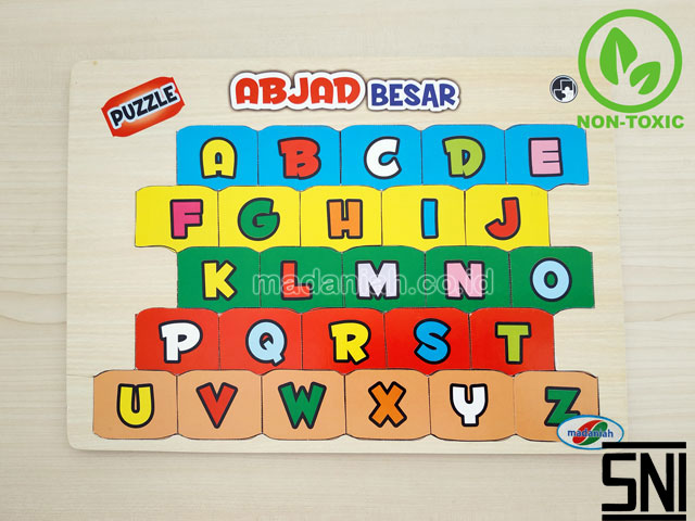 Distributor Puzzle Kayu Abjad Besar Stiker Maluku