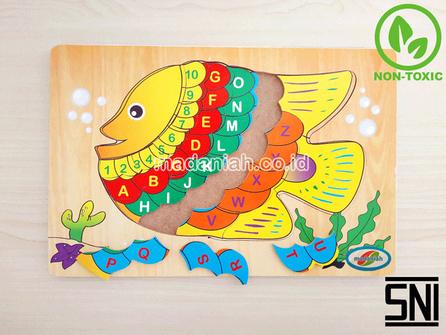Distributor Puzzle Kayu Abjad Dan Angka Ikan Lampung
