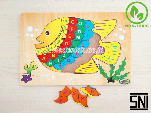 Distributor Puzzle Kayu Abjad Dan Angka Ikan Riau