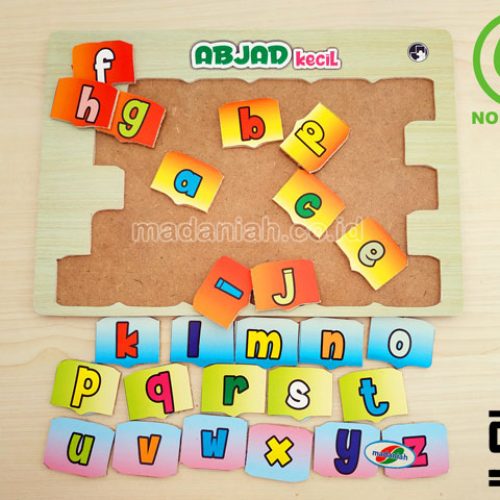 Distributor Puzzle Kayu Abjad Kecil Stiker Aceh