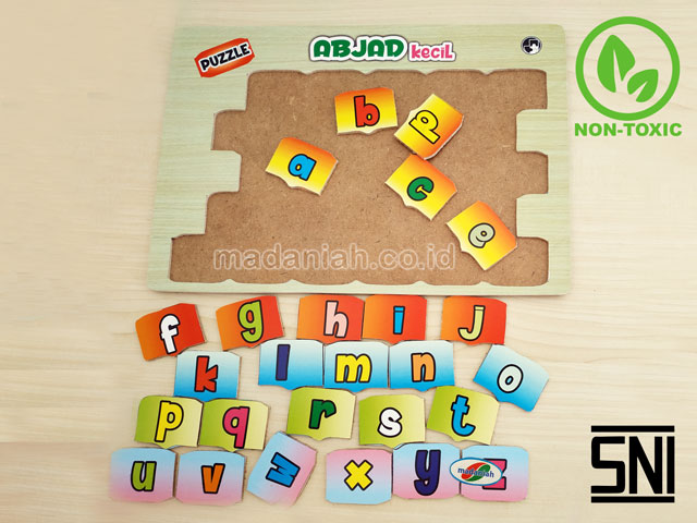 Distributor Puzzle Kayu Abjad Kecil Stiker Kalimantan Barat