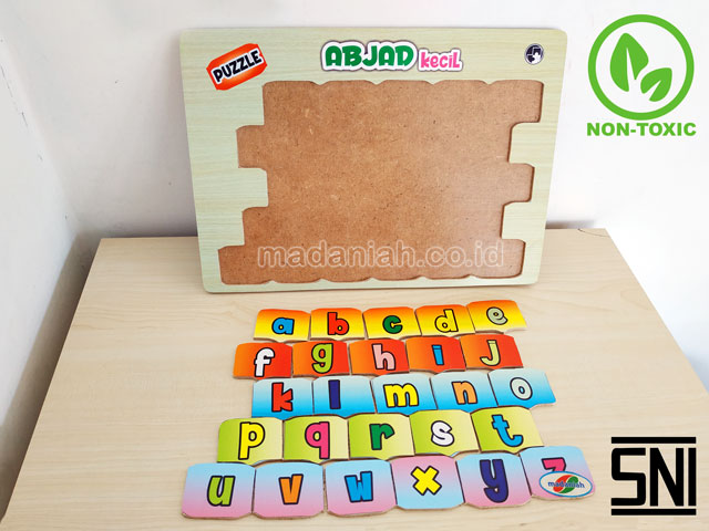Distributor Puzzle Kayu Abjad Kecil Stiker Kalimantan Tengah