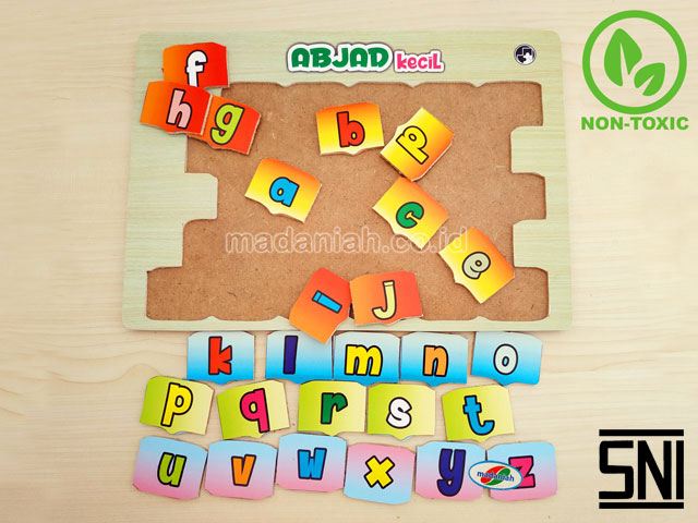 Distributor Puzzle Kayu Abjad Kecil Stiker Kalimantan Utara