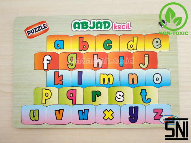 Distributor Puzzle Kayu Abjad Kecil Stiker Sulawesi Barat