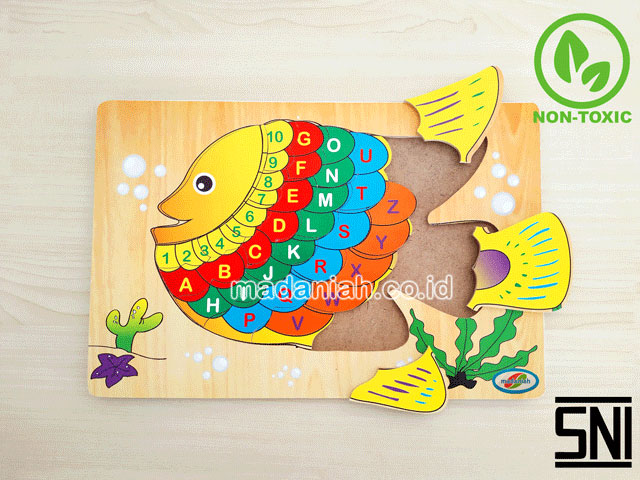 Distributor Puzzle Kayu Abjad Dan Angka Ikan Papua