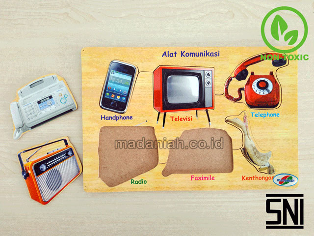 Distributor Puzzle Kayu Alat Komunikasi Stiker Kalimantan Selatan