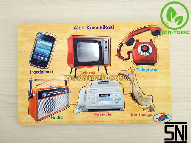 Distributor Puzzle Kayu Alat Komunikasi Stiker Kalimantan Utara