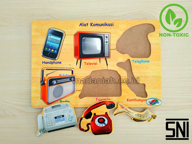 Distributor Puzzle Kayu Alat Komunikasi Stiker Maluku
