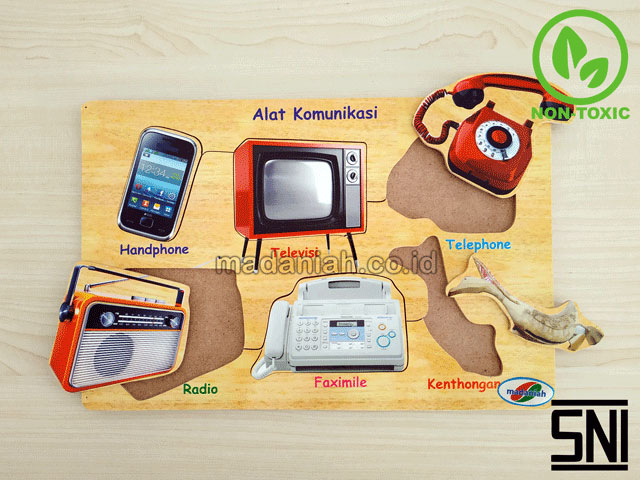 Distributor Puzzle Kayu Alat Komunikasi Stiker Sumatera Barat