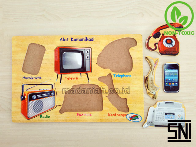 Distributor Puzzle Kayu Alat Komunikasi Stiker Sumatera Selatan