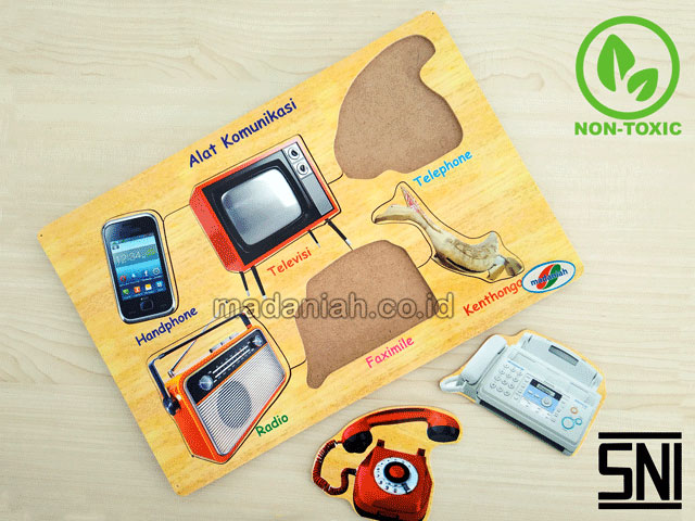 Distributor Puzzle Kayu Alat Komunikasi Stiker Sumatera Utara