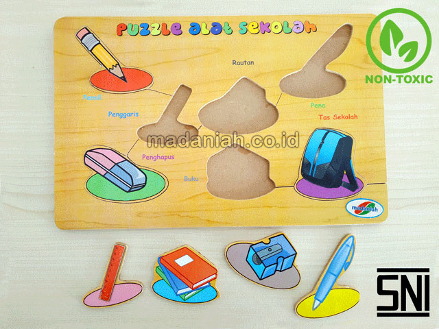 Distributor Puzzle Kayu Alat Sekolah Stiker Kalimantan Utara