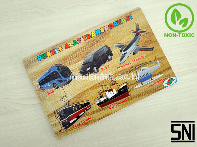 Distributor Puzzle Kayu Alat Transportasi Stiker Jambi
