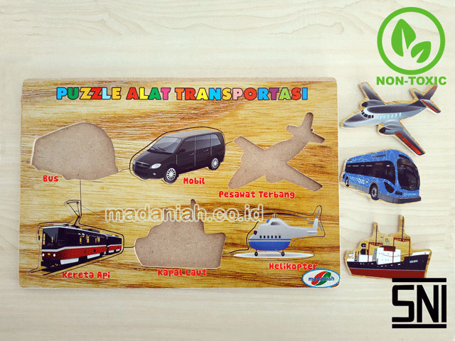 Distributor Puzzle Kayu Alat Transportasi Stiker Nusa Tenggara Barat
