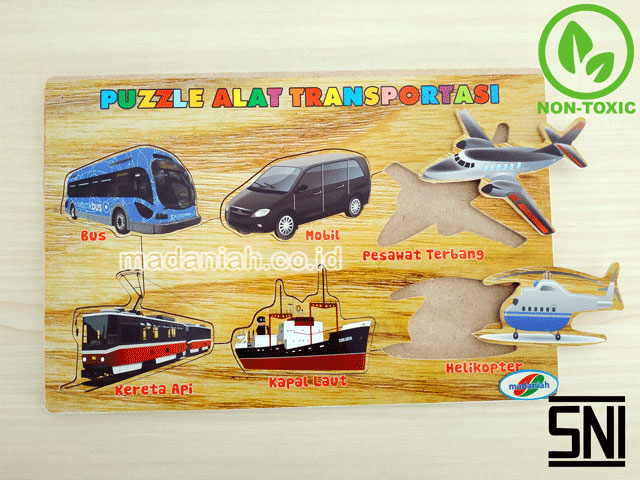 Distributor Puzzle Kayu Alat Transportasi Stiker Nusa Tenggara Timur