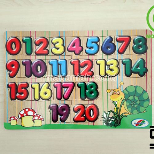 Distributor Puzzle Kayu Angka Stiker 1-20 Banten