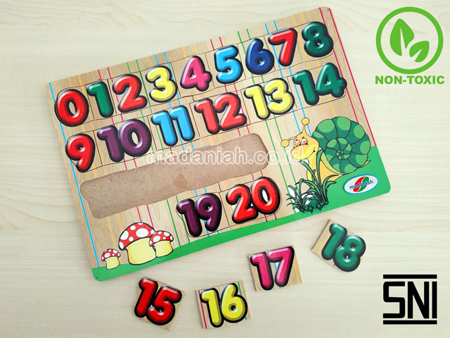 Distributor Puzzle Kayu Angka Stiker 1-20 Jambi