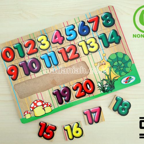 Distributor Puzzle Kayu Angka Stiker 1-20 Kepulauan Riau