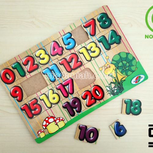 Distributor Puzzle Kayu Angka Stiker 1-20 Nusa Tenggara Barat