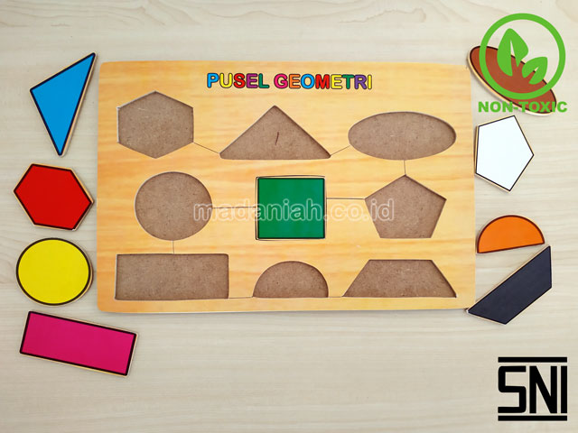 Distributor Puzzle Kayu Geometri Stiker Kalimantan Utara
