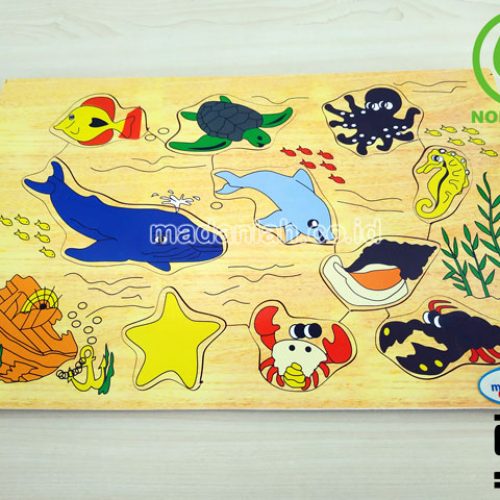 Distributor Puzzle Kayu Hewan Laut Riau