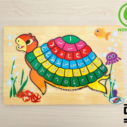 Distributor Puzzle Kayu Hijaiyyah Kura-Kura Aceh