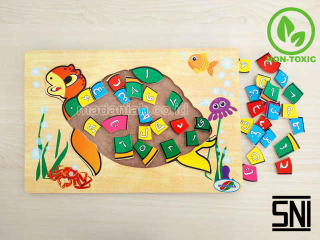 Distributor Puzzle Kayu Hijaiyyah Kura-Kura Banten