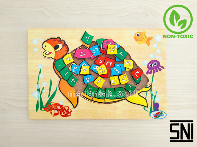 Distributor Puzzle Kayu Hijaiyyah Kura-Kura Gorontalo