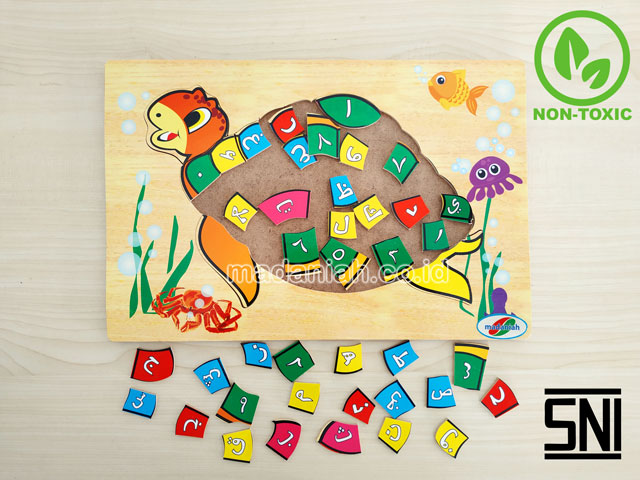 Distributor Puzzle Kayu Hijaiyyah Kura-Kura Maluku Utara