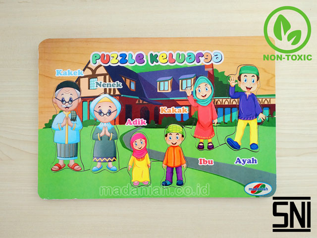 Distributor Puzzle Kayu Keluarga Stiker Kepulauan Bangka Belitung