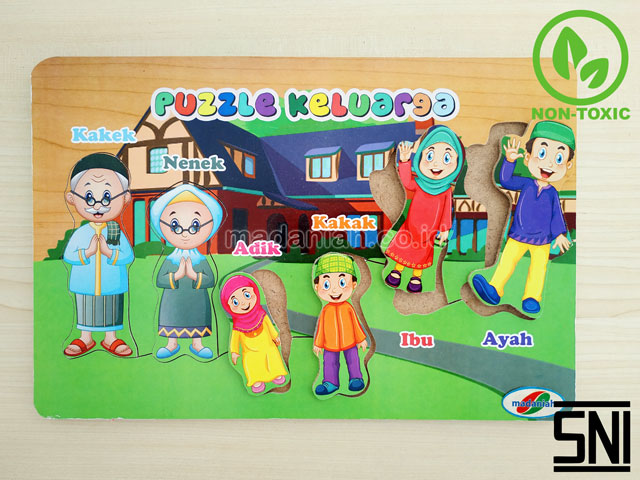 Distributor Puzzle Kayu Keluarga Stiker Maluku Utara