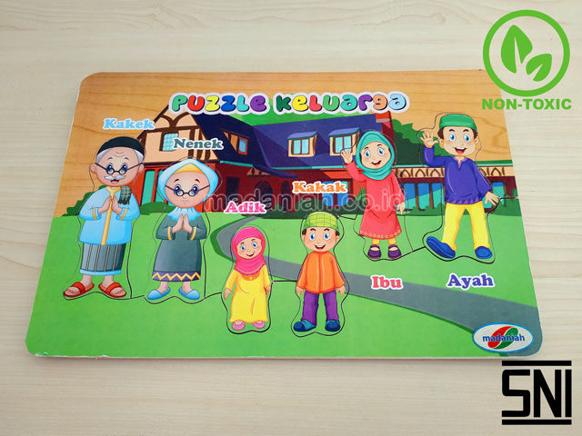 Distributor Puzzle Kayu Keluarga Stiker Sulawesi Tenggara