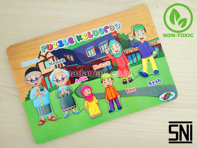 Distributor Puzzle Kayu Keluarga Stiker Sulawesi Utara
