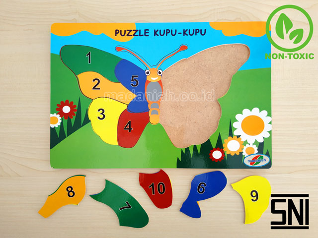 Distributor Puzzle Kayu Kupu-Kupu Angka Gorontalo