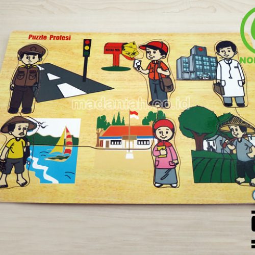 Distributor Puzzle Kayu Profesi Stiker Banten