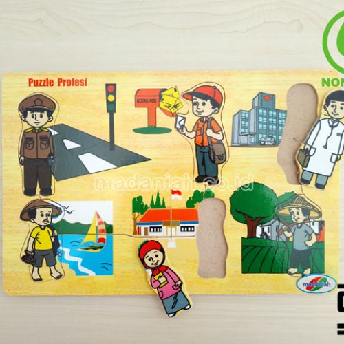Distributor Puzzle Kayu Profesi Stiker Bengkulu