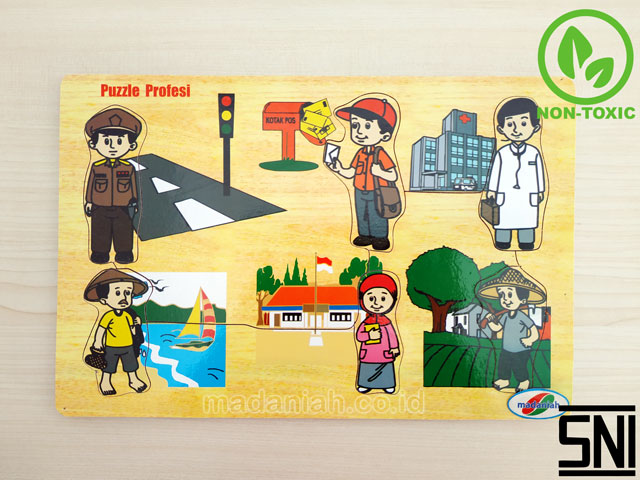 Distributor Puzzle Kayu Profesi Stiker Kepulauan Riau
